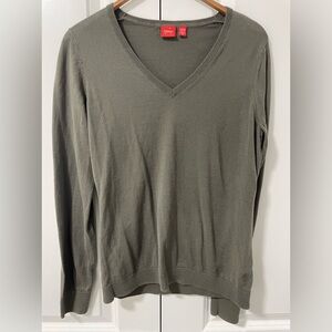 #116- ESPRIT- cotton long sleeve V neck